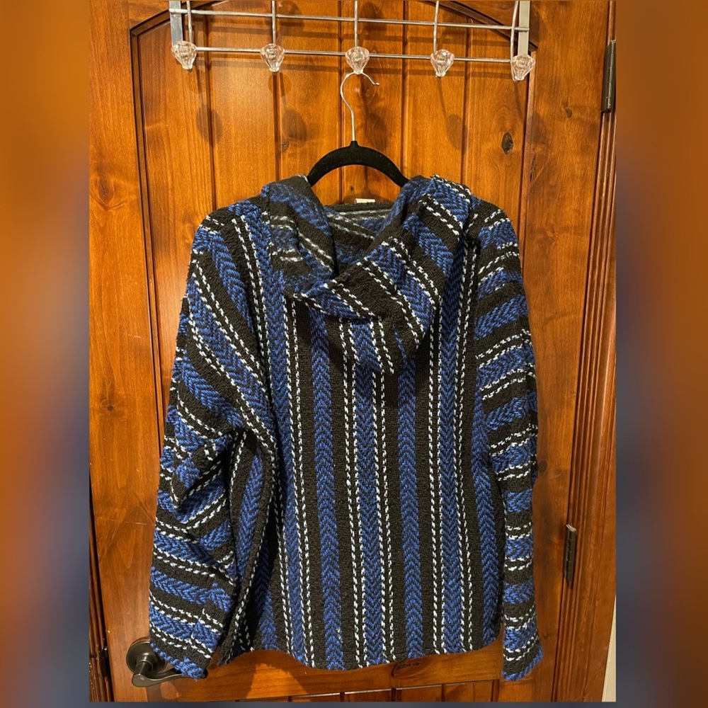 Earthbound Mexican Baja Hoodie Sweater Pullover - Picture 2 of 3